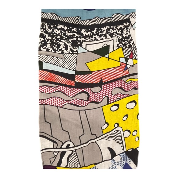 MoMA Roy Lichtenstein Scarf Green Street Mural Scarf - Picture 15 of 15
